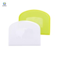 2 Pieces Dough Scraper Bowl Scraper Food-Safe Plastic Dough Cutter Flexible Plastic Scraper Practica