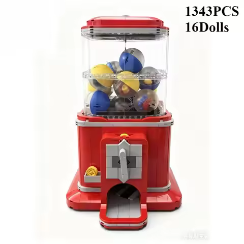 1343PCS Diseny Classic-style 21358 Vending Machine Set Building Blocks Coin Operated Play Game Brick