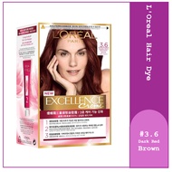 Loreal Paris Excellence Creme Hair Dye L'Oreal Hair Dye #3.6 Dark Red Brown