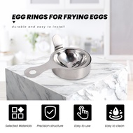 4 Pcs Stainless Steel Egg Rings for Frying Eggs Egg Shaper Non-Stick Omelette Mold Includes 1 Egg Se
