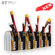 BEAT LiPo แบตเตอรี่ Deans สำหรับเครื่องบินเฮลิคอปเตอร์ RC 4S 6S 1550mAh 1250mAh 1350mAh 130C 14.8V L