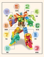 【MAF蔓侒菲】3D恐龍變形金剛/數字認識/組合玩具