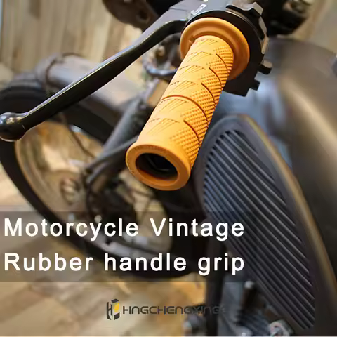 7/8" Handle Bar Retro Rubber Motorcycle Bike Vintage Handlebar Coke Bottle Hand Grip For HONDA GN125
