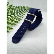 Blue Nato Cloth Watch Strap Size 20 Mm.