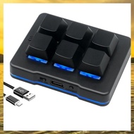 (HARB) 6 Key Mini Keypad Wireless USB Gaming Keyboard Macro Customized Programmable OSU Keyboard for