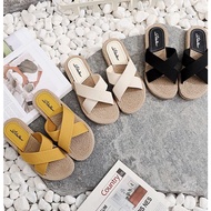 Linen women's slippers