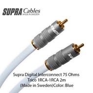 Supra Digital Interconnect 75 Ohms Trico 1RCA-1RCA 2M