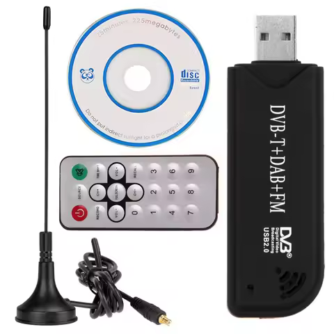 IR Remote Digital satellite USB TV Stick DAB FM DVB-T RTL2832 FC0012 SDR RTL-SDR Dongle Stick Digita