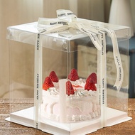 Cake Box SET of 5 Mica Gato Birthday Boxes 12 Inches Square Bottom 34x34 CM 1 3 Tiers Transparent Ca