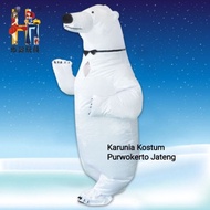 KOSTUM BERUANG PUTIH SALJU COSPLAY BADUT PESTA LUCU DEWASA