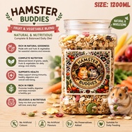 Hamster Buddies Premium Hamster Food Multi Grains 1200ml Seafood Cereal Fruit & Vegetables Hamster f