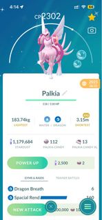 Pokemon go 起源帕路奇亞 xxs