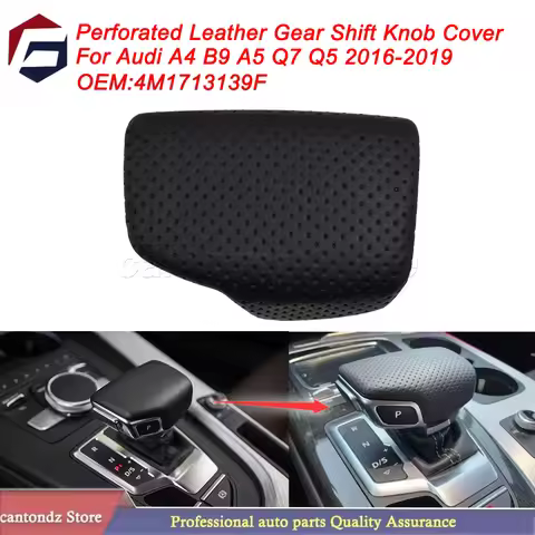 4M1713139F LHD Car Gear Shift Knob Cover Perforated For Audi A4 B9 Allroad Quattro/S4/Avant/quattro 