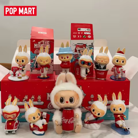 In Stock Popmart The Monsters Coca Cola Figurine Blind Box Labubu Ornament Decoration Girl Mystery B