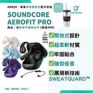 Anker - SoundCore AeroFit Pro 支援雙藍牙連接 清晰通話 通話降噪 IPX5 SweatGuard 防水 防汗 開放式藍牙耳機｜黑色