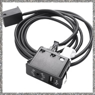(PQAT) Car Aux Usb Port 12 Pin Bluetooth Interface Switch Panel Music Adapter for for E39 E53 X5 Z4