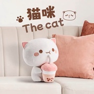 Peach Cat Plush / Goma Soft Toy / Cute Peach and Goma Toy