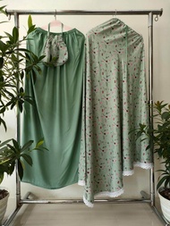 Mukena Rayon dewasa 2 in 1( resleting dagu ) motif abstrak / mukena traveling