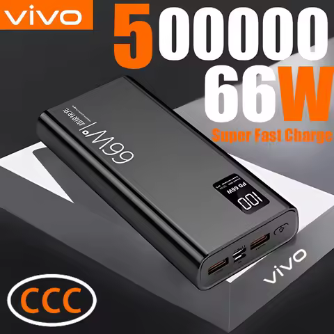 VIVO 66W 200000mAh High Capacity Power Bank Super Fast Charging Power Bank Portable Battery Charger 
