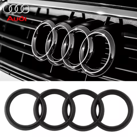 4 Ring ABS Car Hood Front Grill Rear Trunk Emblem Sticker For AUDI Q5 Q3 Sportback A4 A3 A5 A6L A7 A