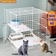 3-storey cat cage, 2-storey powder-coated iron mesh, cheap, beautiful, simple multi-purpose assembly
