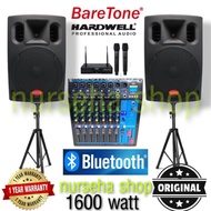 Paket Speaker Aktif Baretone 15 inch BT A1530 PRO mixer Hardwell slk8