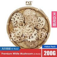 FYZ Herbs Premium Tian Bai White Mushroom (3-4cm) 200g | 天白花菇