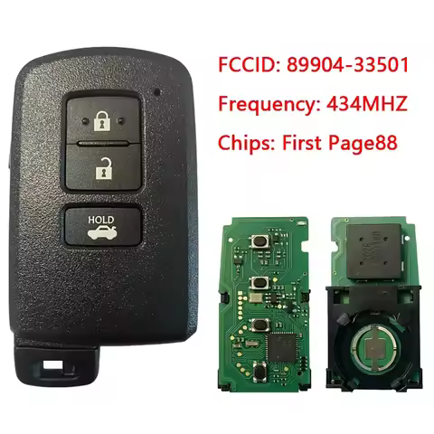 CN007160 Aftermarket 3 Button Smart Key For Toyota Auris Rav 4 434MHz First Page88 Model BA9EQ Part 