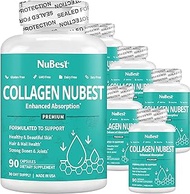 Collagen NuBest - Super Collagen Peptides - Revitalizes Skin, Hair &amp; Nails - Bone &amp; Joint Strength - Beauty Collagen Formula for Men &amp; Women - 1,500 mg Per Serving (6 Pack)