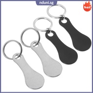 📦 4 Pcs Trolley Token Pendant Cart Pinch-Free Tokens Keychain Shopping