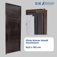 Pintu Kamar Mandi Aluminium Full Panel SIK Warna Coklat