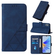 Vỏ điện thoại cho OPPO A17 A17K A16 A54 4G A55 5G A57 A57 5G A56 5G cảm giác da chất liệu da PU trườ