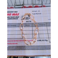 Arisso Chain Bracelet Genuine Gold Grade 300% 6k Weight 1,700gram Length 17cm