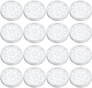 GORGECRAFT 16pcs Mason Flower Jar Insert Lid Plants Organizer Frog Lids Auspicious Cloud Pattern Gla