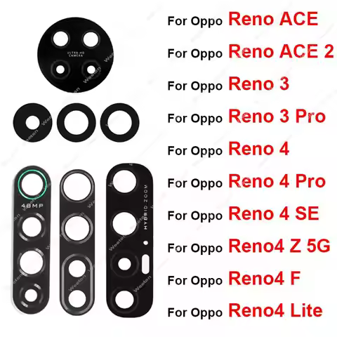 Back Camera Glass Lens For Oppo Reno ACE 2 3 4 4Se 4Lite 4F 4Z 4G 5G Main Rear Camera Lens Glass wit