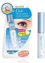 D-UP False Eyelashes Glue, Japanese Eye Makeup, Super Fit Fixer 501, Clear, 5 mL