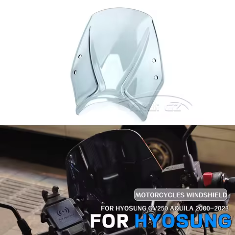 Motorcycles Custom Compact Sport Wind Deflector Retro Windshield For HYOSUNG GV250 AQUILA 2000-2023 