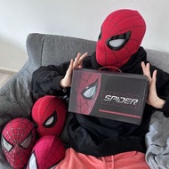 📣.. 戒指遙控蜘蛛俠頭套, 可動眼睛 面具, 玩偶眨眼頭盔面 spider man mask