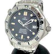 OMEGA海馬系列 2532.80 男士不鏽鋼自動腕錶，黑色錶盤