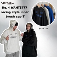 [APPAREL] Korea No. 74 WANTS777 Racing Style Inner Bristle Cap T Oversize Loose Y2K
