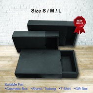 Slide out tray black box | Black Gift box | Black Kraft Box | Recycle black boxv| Small cute box emp