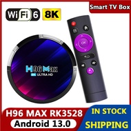 H96 MAX RK3528 Smart TV Streaming Media Player Bluetooth-Compatible 5.0 Media Player Support H.265HDRHEVCMPEG for Android 13