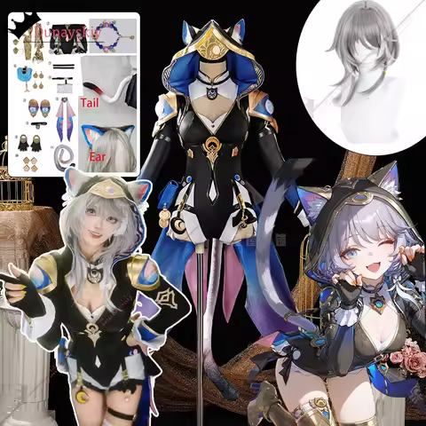 Cipher Cosplay Honkai: Star Rail Costume Women's Jumpsuit Unique Tail Prop Bodysuit Halloween Costum