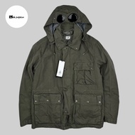 CP Company La Mille 50 Fili Goggle Jacket Olive Green