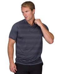 Three Sixty Six Men's Collarless Golf Polo - Lightweight, Moisture Wicking & Stretch Fabric