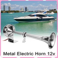 [ChiwanjicdMY] 12v Marine Boat Horn, 125db Stainless Steel, Trumpet for Ship Train Lorry RV Trailer