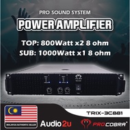 Pro Cobra TRIX-3C881 Pro Sound Power Amplifier (TOP: 800W | SUB: 1000W )