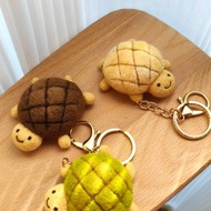 菠蘿麵包烏龜羊毛氈鑰匙圈/冰箱磁鐵/烏龜/客製