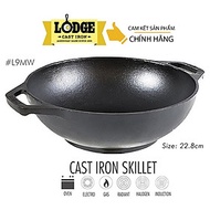 [Chính hãng LOGDE - MỸ] Chảo gang xào cỡ nhỏ Lodge hai tay cầm 23 cm - L9MW. Dùng chiên, xào, áp chả