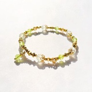 洛可可花園 / 葡萄石 橄欖石 黃銅 手鍊 療癒 成長 過年 春節